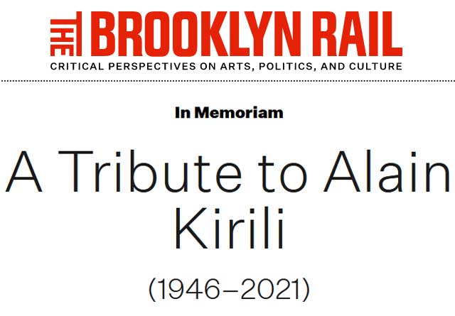 A Tribute to Alain Kirili – The Brooklyn Rail