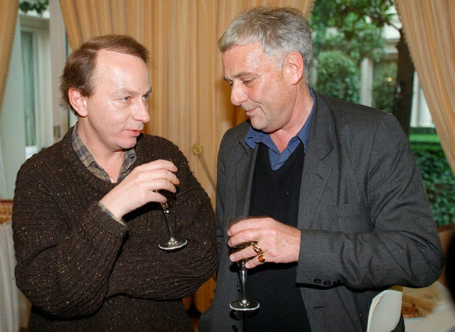 Michel Houellebecq avec Philippe Sollers, le 12 novembre 1998