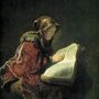 Rembrandt. Vieille femme en train de lire (1631)